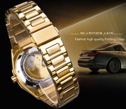 Casual Men’s Mechanical Watch – Hollow Dial & Self - Winding - SMARTMARTNZ
