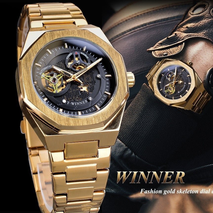 Casual Men’s Mechanical Watch – Hollow Dial & Self - Winding - SMARTMARTNZ