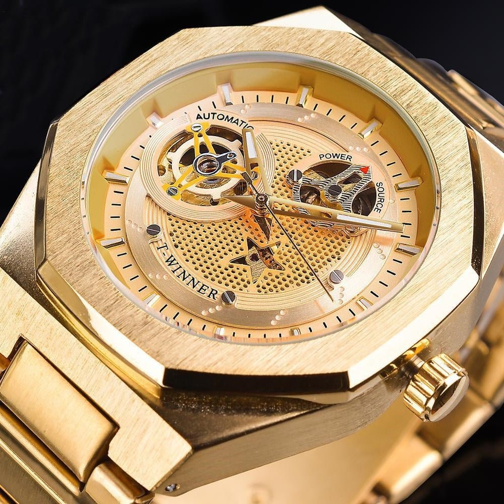 Casual Men’s Mechanical Watch – Hollow Dial & Self - Winding - SMARTMARTNZ