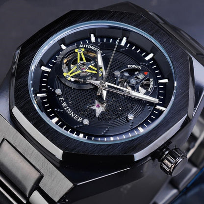 Casual Men’s Mechanical Watch – Hollow Dial & Self - Winding - SMARTMARTNZ