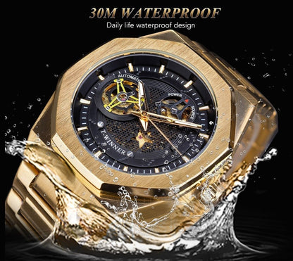 Casual Men’s Mechanical Watch – Hollow Dial & Self - Winding - SMARTMARTNZ