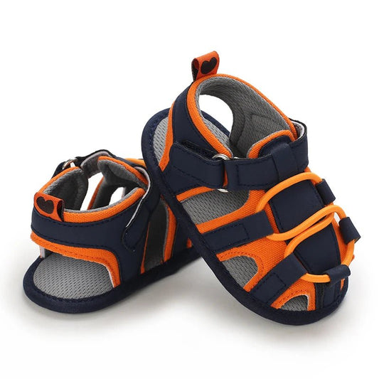 Casual Solid Color Breathable Sandals For Baby Boys Lightweight Comfortable Anti Slip Sandals For Indoor Outdoor Spring/Summer - SMARTMARTNZ