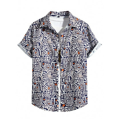 Men's Casual Short Sleeve Loose Beach Shirt