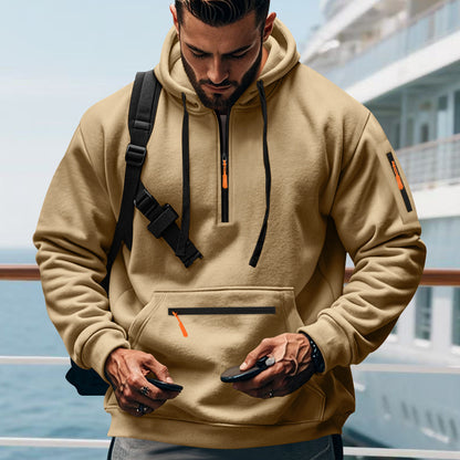 Casual Men’s Sports Cargo Coat – Regular Sleeve