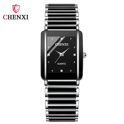 CHENXI 104A Luxury Couple Watches – Waterproof Quartz Watch for Men & Women with Simulated - Ceramic Strap | Elegant His & Hers Set - SMARTMARTNZ