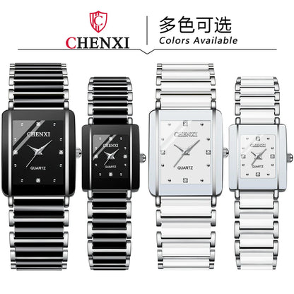 CHENXI 104A Luxury Couple Watches – Waterproof Quartz Watch for Men & Women with Simulated - Ceramic Strap | Elegant His & Hers Set - SMARTMARTNZ
