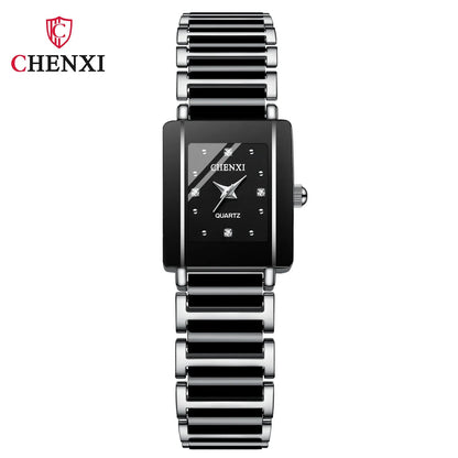 CHENXI 104A Luxury Couple Watches – Waterproof Quartz Watch for Men & Women with Simulated - Ceramic Strap | Elegant His & Hers Set - SMARTMARTNZ