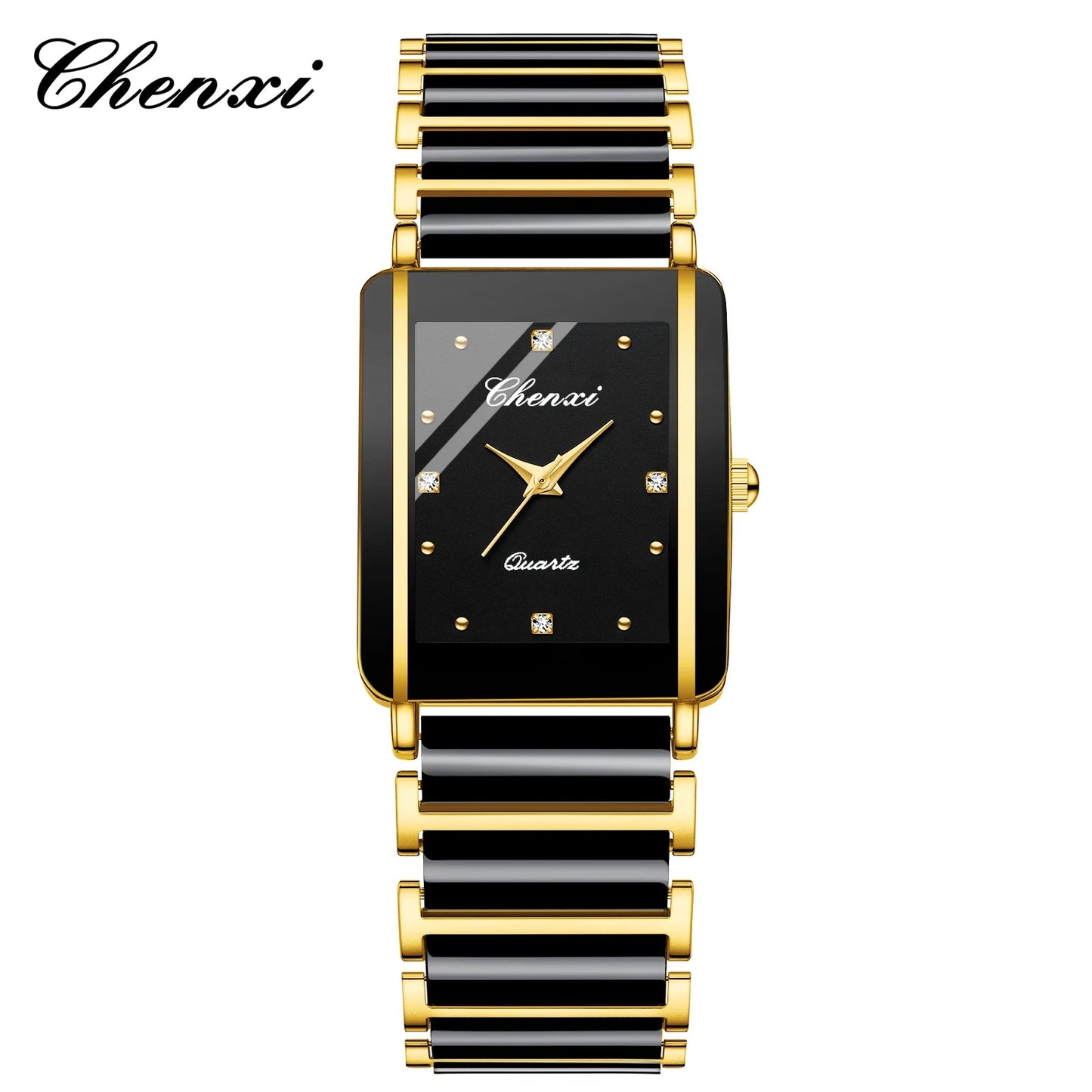 CHENXI 104A Luxury Couple Watches – Waterproof Quartz Watch for Men & Women with Simulated - Ceramic Strap | Elegant His & Hers Set - SMARTMARTNZ