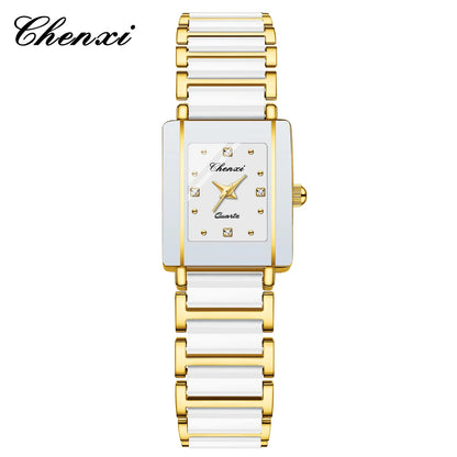 CHENXI 104A Waterproof Couple Watch – Luxury Quartz Wristwatch Set for Men & Women (Gold/Black/White) - SMARTMARTNZ