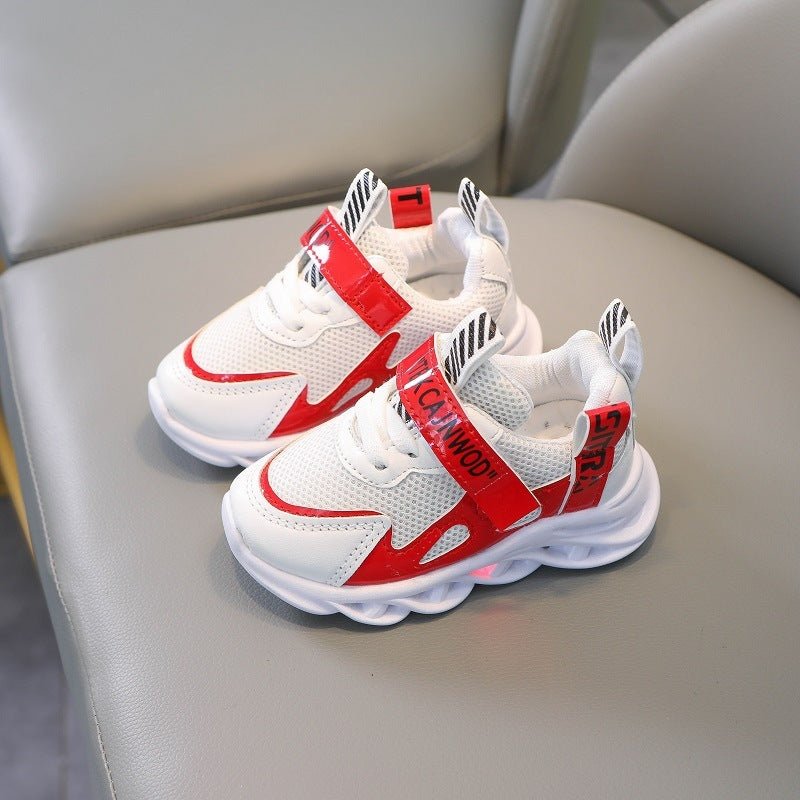Children’s Alphabet Mesh Light - Up Shoes – Breathable & Casual Sports Style - SMARTMARTNZ