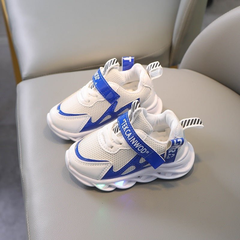Children’s Alphabet Mesh Light - Up Shoes – Breathable & Casual Sports Style - SMARTMARTNZ