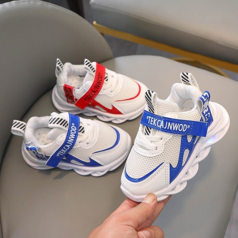 Children’s Alphabet Mesh Light - Up Shoes – Breathable & Casual Sports Style - SMARTMARTNZ