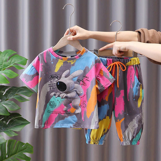 Children's Clothing, Boys, Summer Suits, Children, Boys, Sports, Foreign - style Clothes, Net Red Tide - SMARTMARTNZ