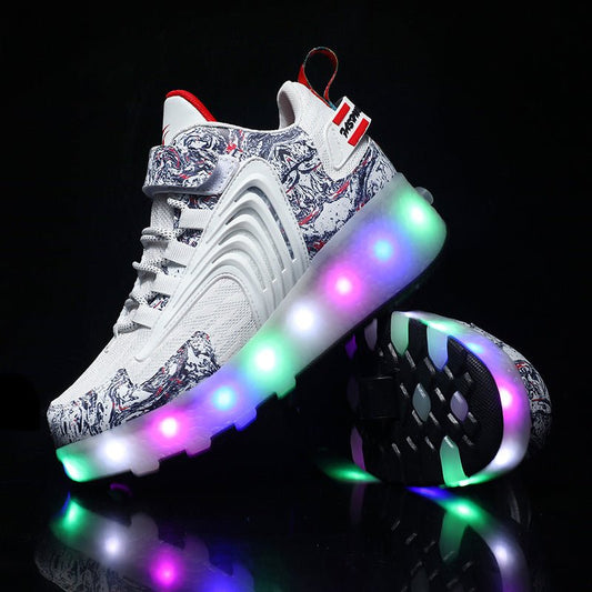 Children's Wheel Shoes LED Light Emitting Charging Children's Lamp Shoes - SMARTMARTNZ