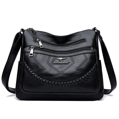 Classic Soft Leather Shoulder Bag for Women Roomy & Reliable | Perfect for Daily Essentials - SMARTMARTNZ