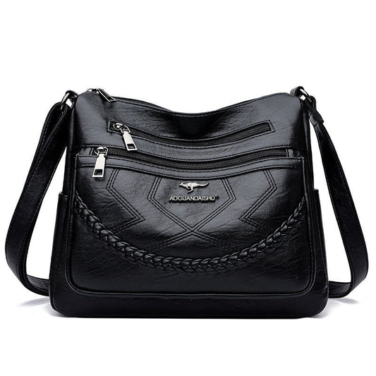 Classic Soft Leather Shoulder Bag for Women Roomy & Reliable | Perfect for Daily Essentials - SMARTMARTNZ