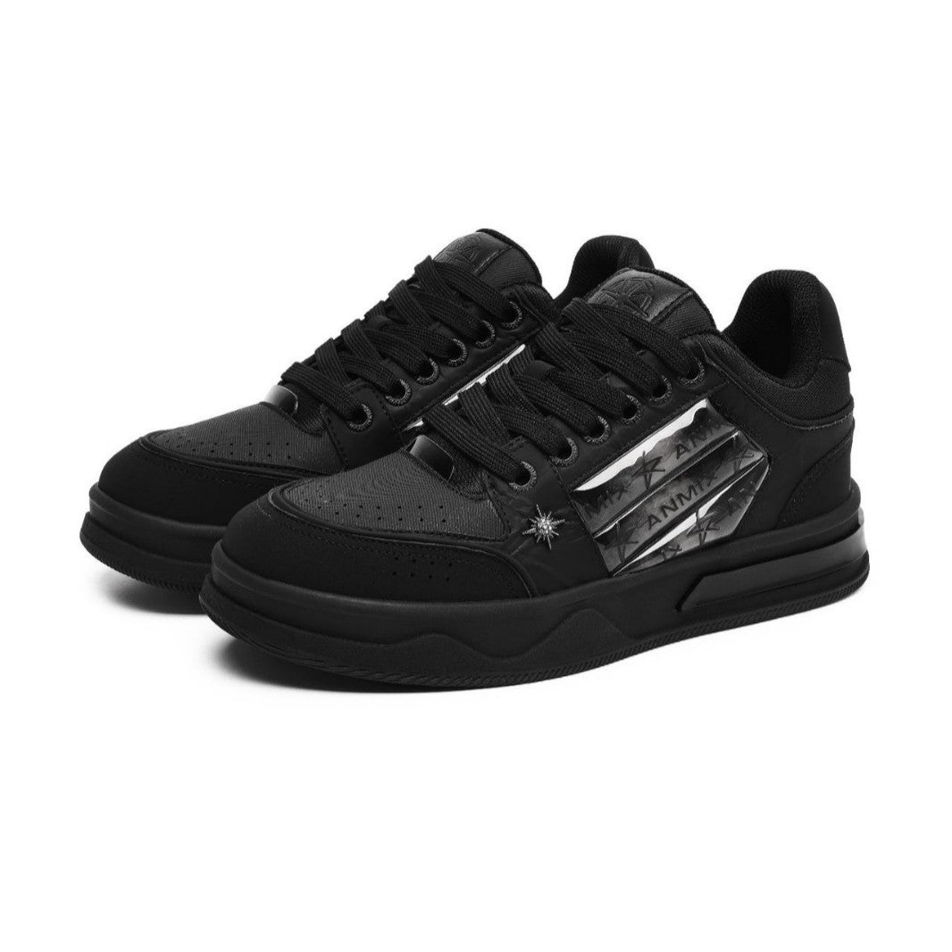 Couple’s Matching Black Star Sneakers – Unisex Streetwear - SMARTMARTNZ