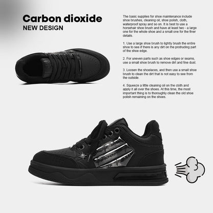 Couple’s Matching Black Star Sneakers – Unisex Streetwear - SMARTMARTNZ