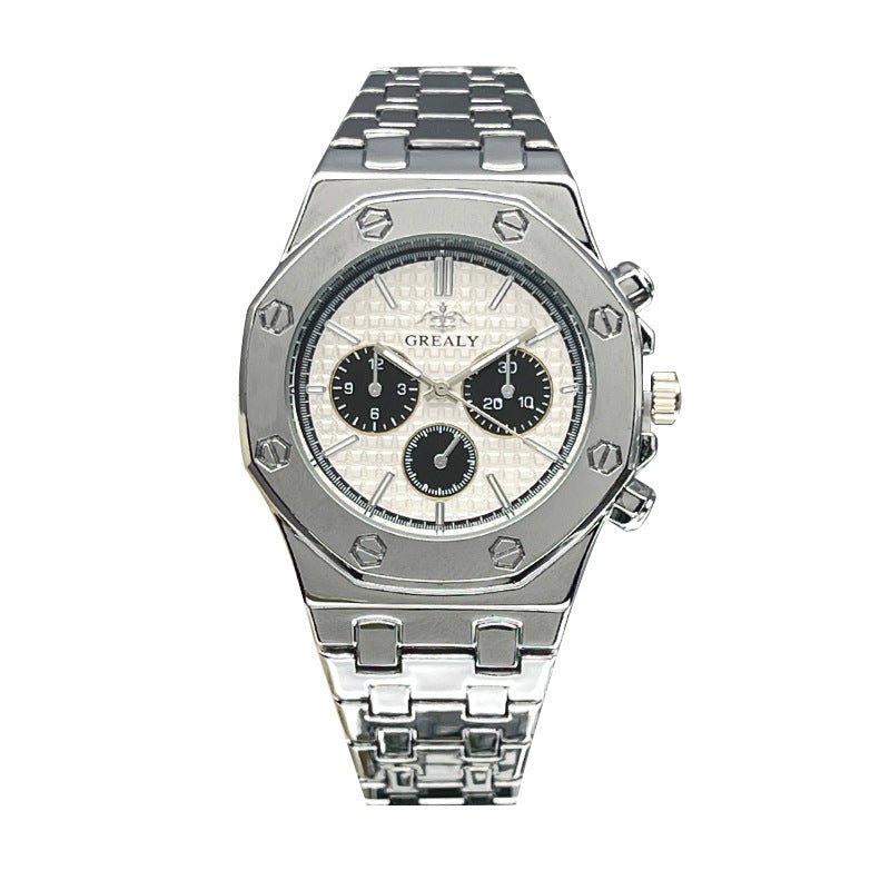 Couple’s Quartz Steel Belt Watch – Waterproof Calendar Design - SMARTMARTNZ