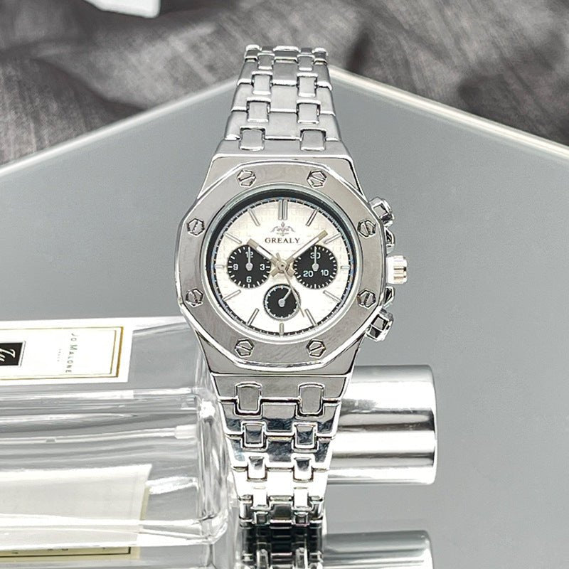 Couple’s Quartz Steel Belt Watch – Waterproof Calendar Design - SMARTMARTNZ