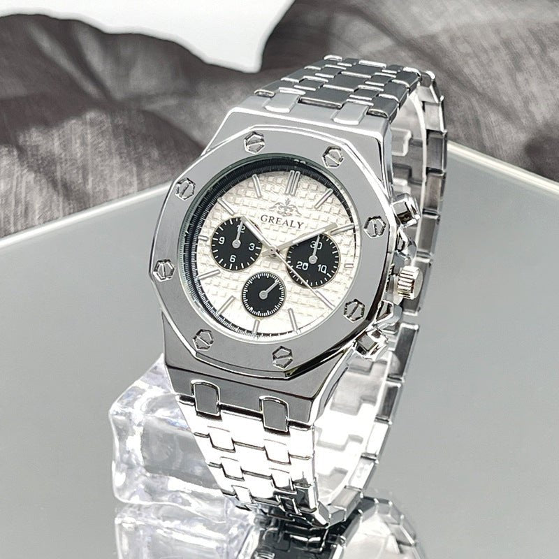 Couple’s Quartz Steel Belt Watch – Waterproof Calendar Design - SMARTMARTNZ
