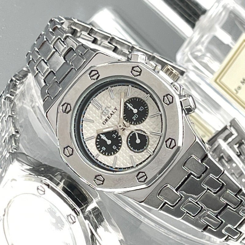 Couple’s Quartz Steel Belt Watch – Waterproof Calendar Design - SMARTMARTNZ