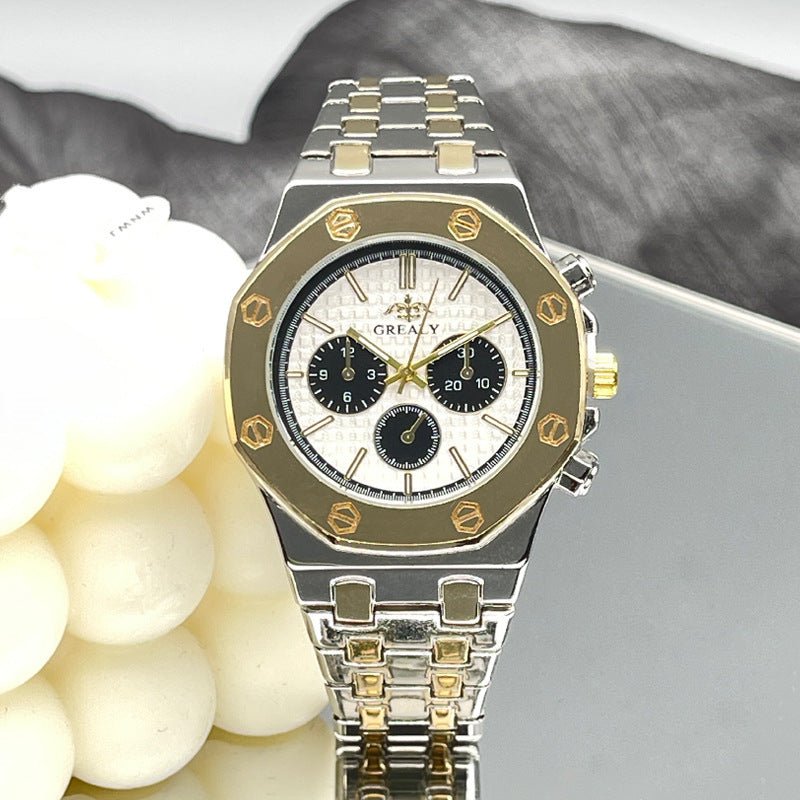 Couple’s Quartz Steel Belt Watch – Waterproof Calendar Design - SMARTMARTNZ
