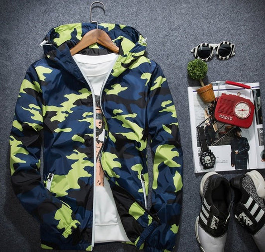 COVRLGE Men’s Camouflage Hooded Jacket – Stylish Outdoor Streetwear - SMARTMARTNZ