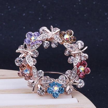 Crystal Scarf Buckle Brooch – Knotted Button Pin, Shawl Ring Clip, Silk Scarf Fastener Accessory - SMARTMARTNZ