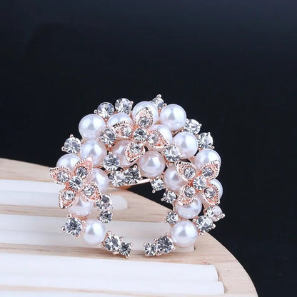 Crystal Scarf Buckle Brooch – Knotted Button Pin, Shawl Ring Clip, Silk Scarf Fastener Accessory - SMARTMARTNZ