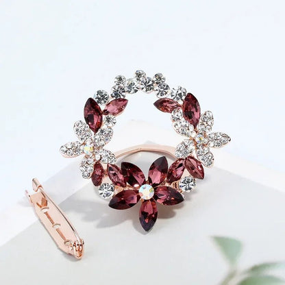 Crystal Scarf Buckle Brooch – Knotted Button Pin, Shawl Ring Clip, Silk Scarf Fastener Accessory - SMARTMARTNZ