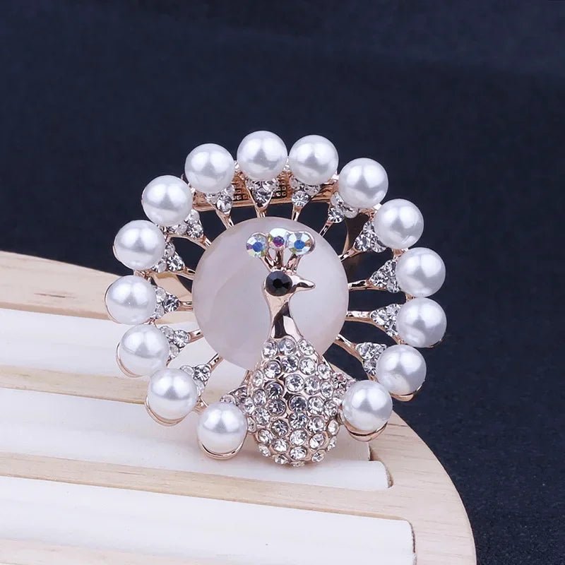 Crystal Scarf Buckle Brooch – Knotted Button Pin, Shawl Ring Clip, Silk Scarf Fastener Accessory - SMARTMARTNZ