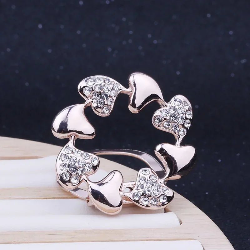 Crystal Scarf Buckle Brooch – Knotted Button Pin, Shawl Ring Clip, Silk Scarf Fastener Accessory - SMARTMARTNZ
