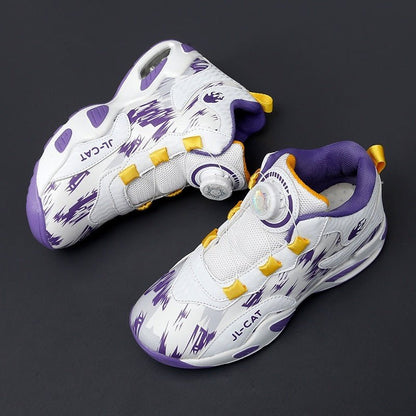 Cushion Basketball Rotating Button Running Shoes - SMARTMARTNZ