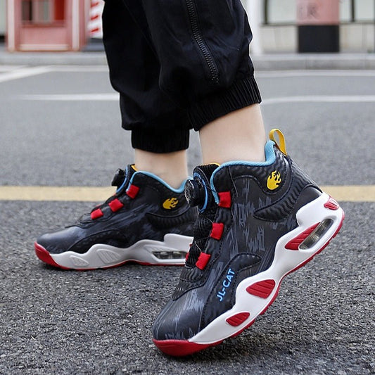 Cushion Basketball Rotating Button Running Shoes - SMARTMARTNZ