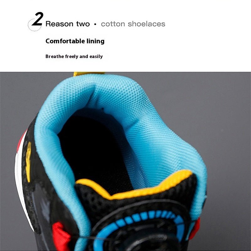 Cushion Basketball Rotating Button Running Shoes - SMARTMARTNZ