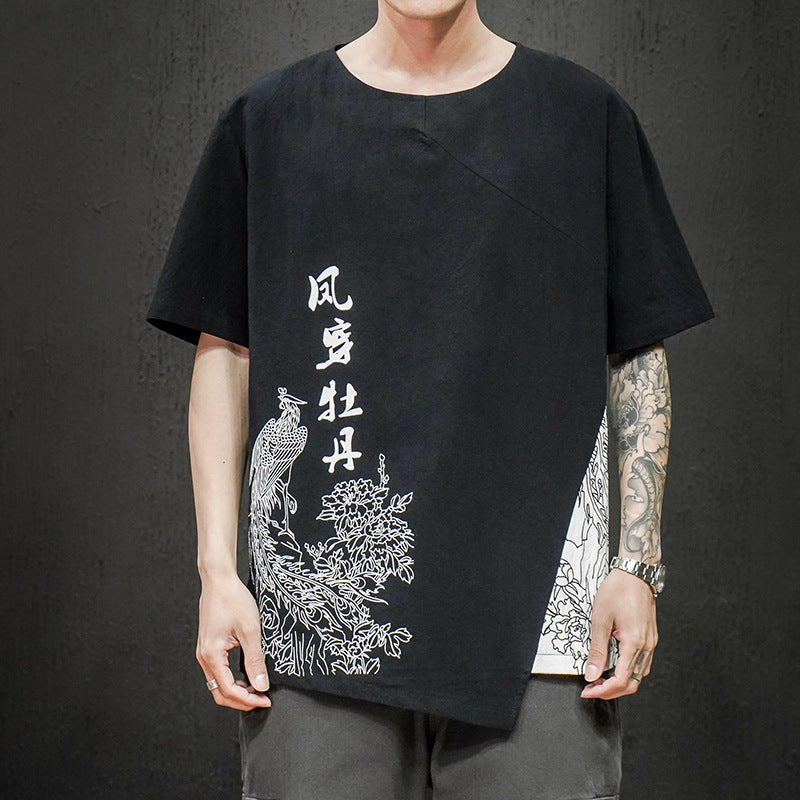 Men's Casual Fashion Printed Short-sleeved Top