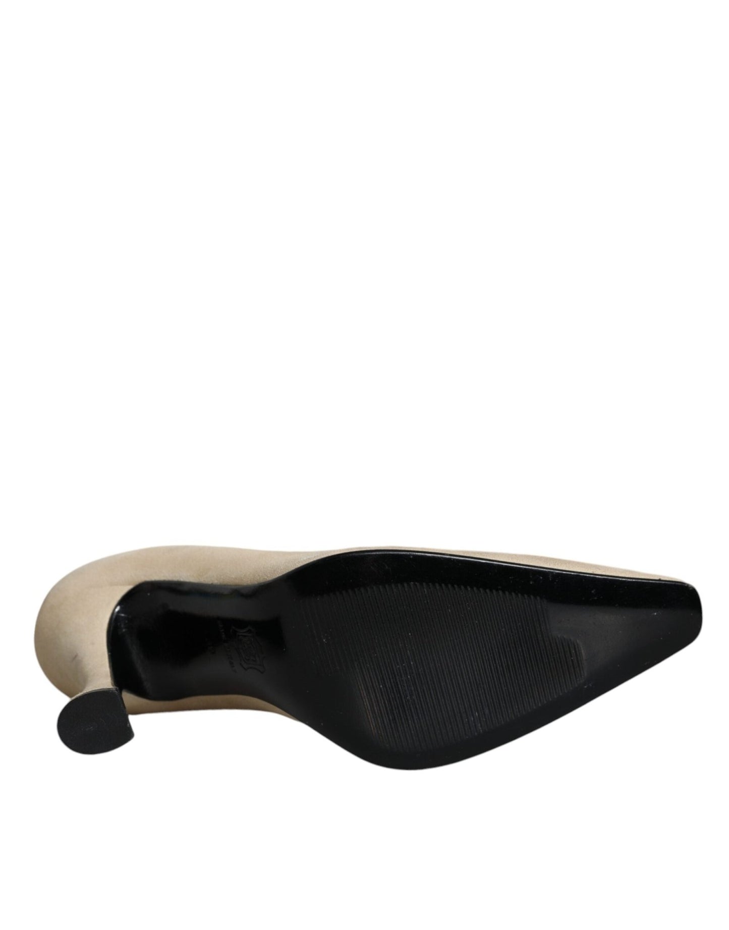 Dolce & Gabbana Beige Suede Leather High Heels Pumps Shoes - SMARTMARTNZ