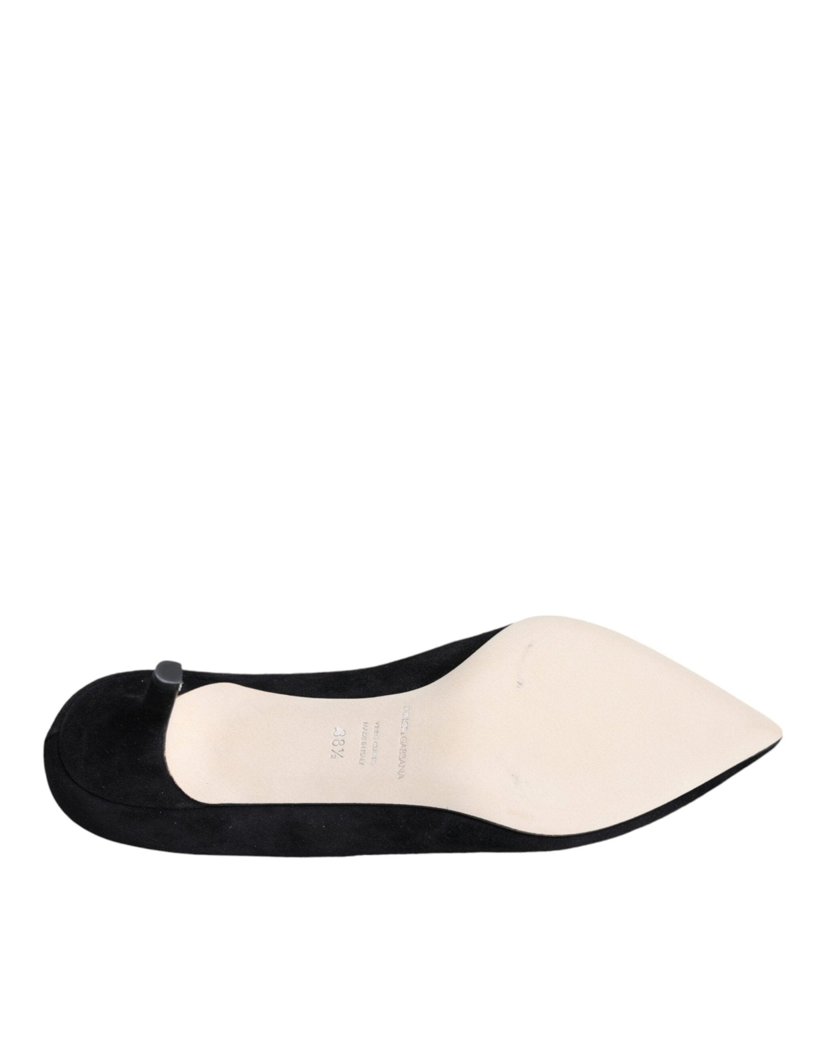 Dolce & Gabbana Black Amore Suede Bellucci Heels Pumps Shoes - SMARTMARTNZ