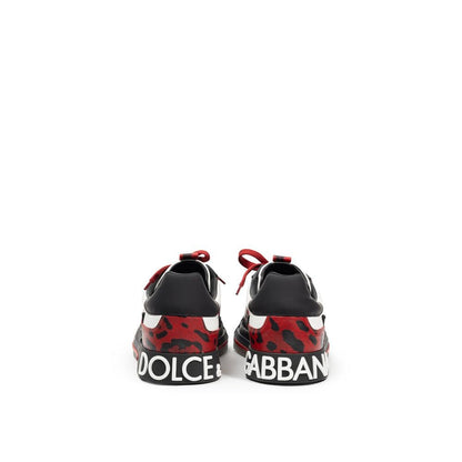 Dolce & Gabbana Black And White Leather Sneaker - SMARTMARTNZ
