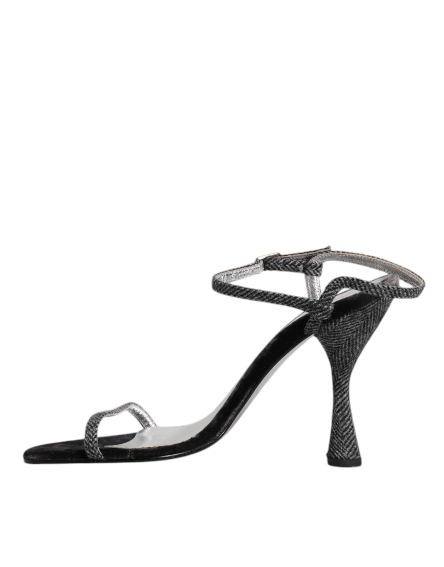 Dolce & Gabbana Black Ankle Strap High Heels Sandals Shoes - SMARTMARTNZ