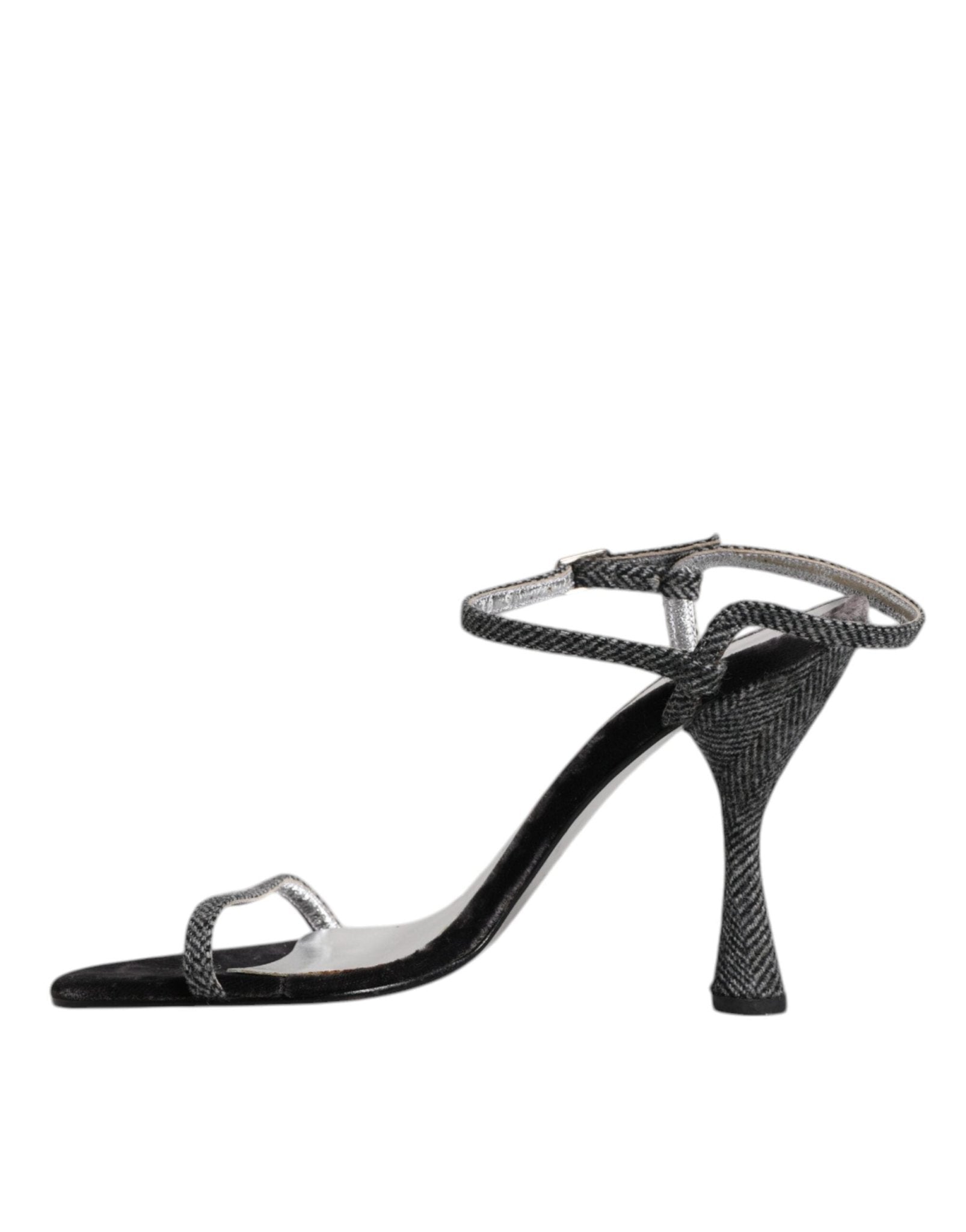 Dolce & Gabbana Black Ankle Strap High Heels Sandals Shoes - SMARTMARTNZ
