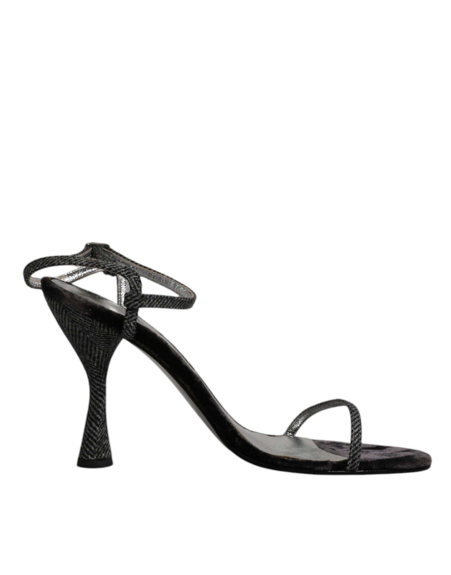 Dolce & Gabbana Black Ankle Strap High Heels Sandals Shoes - SMARTMARTNZ