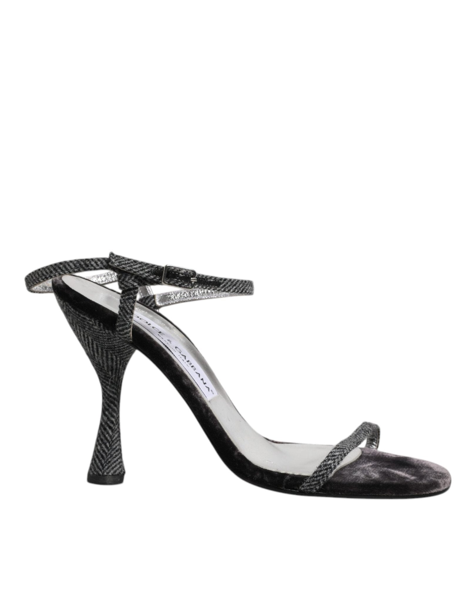 Dolce & Gabbana Black Ankle Strap High Heels Sandals Shoes - SMARTMARTNZ