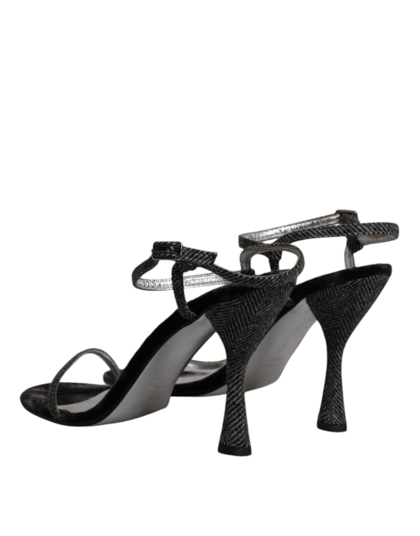Dolce & Gabbana Black Ankle Strap High Heels Sandals Shoes - SMARTMARTNZ