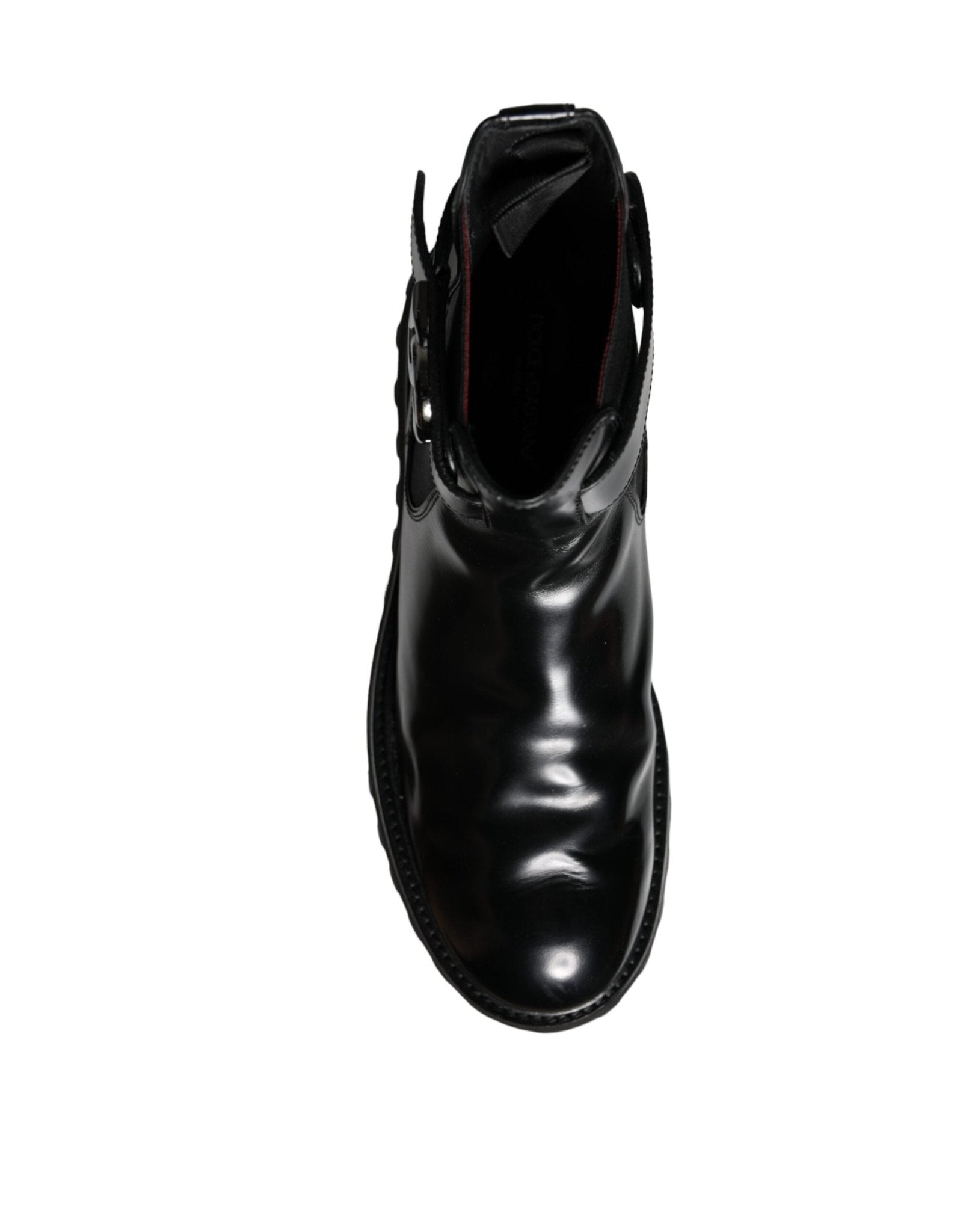 Dolce & Gabbana Black Belted DG Logo Men Chelsea Boots Shoes - SMARTMARTNZ