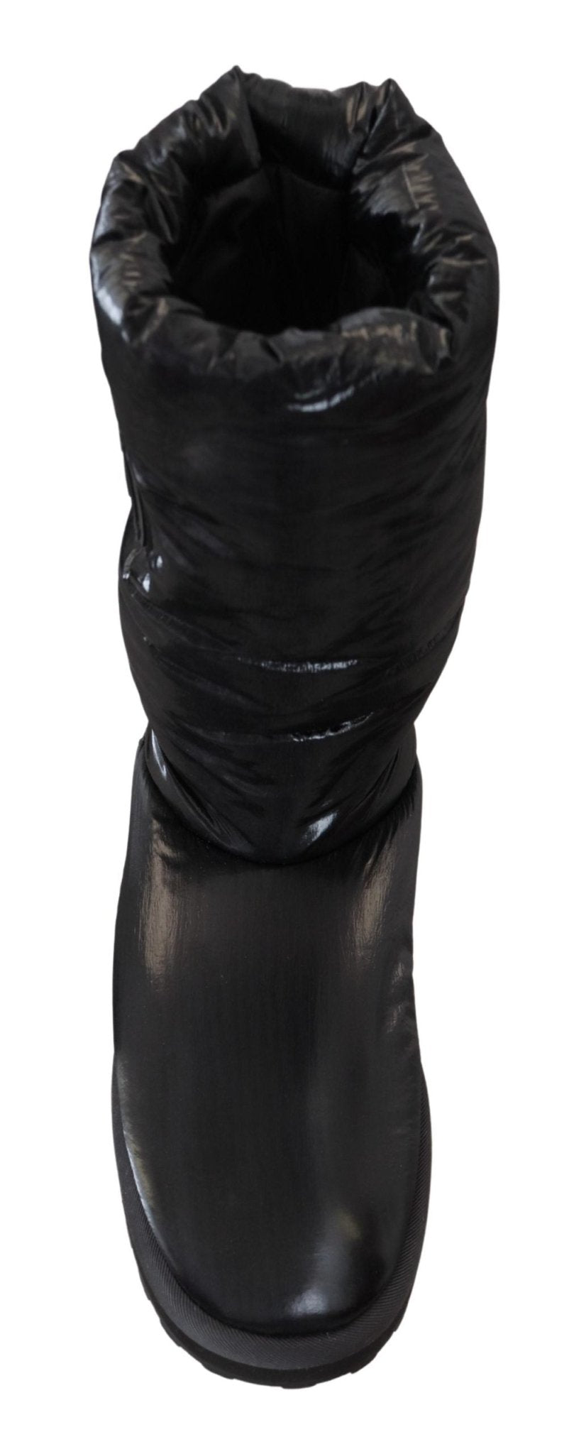 Dolce & Gabbana Black Boots Padded Mid Calf Winter Shoes - SMARTMARTNZ