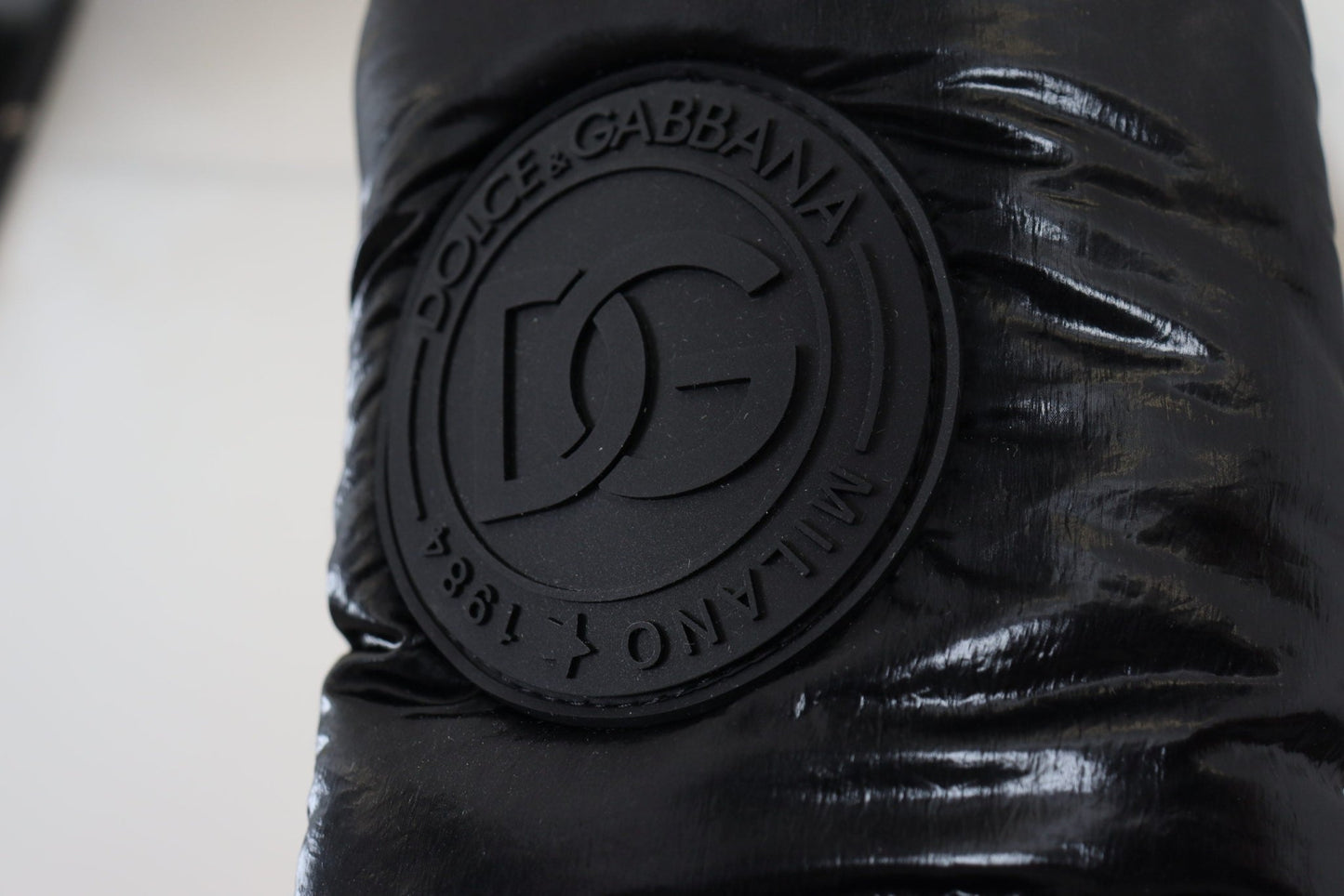 Dolce & Gabbana Black Boots Padded Mid Calf Winter Shoes - SMARTMARTNZ