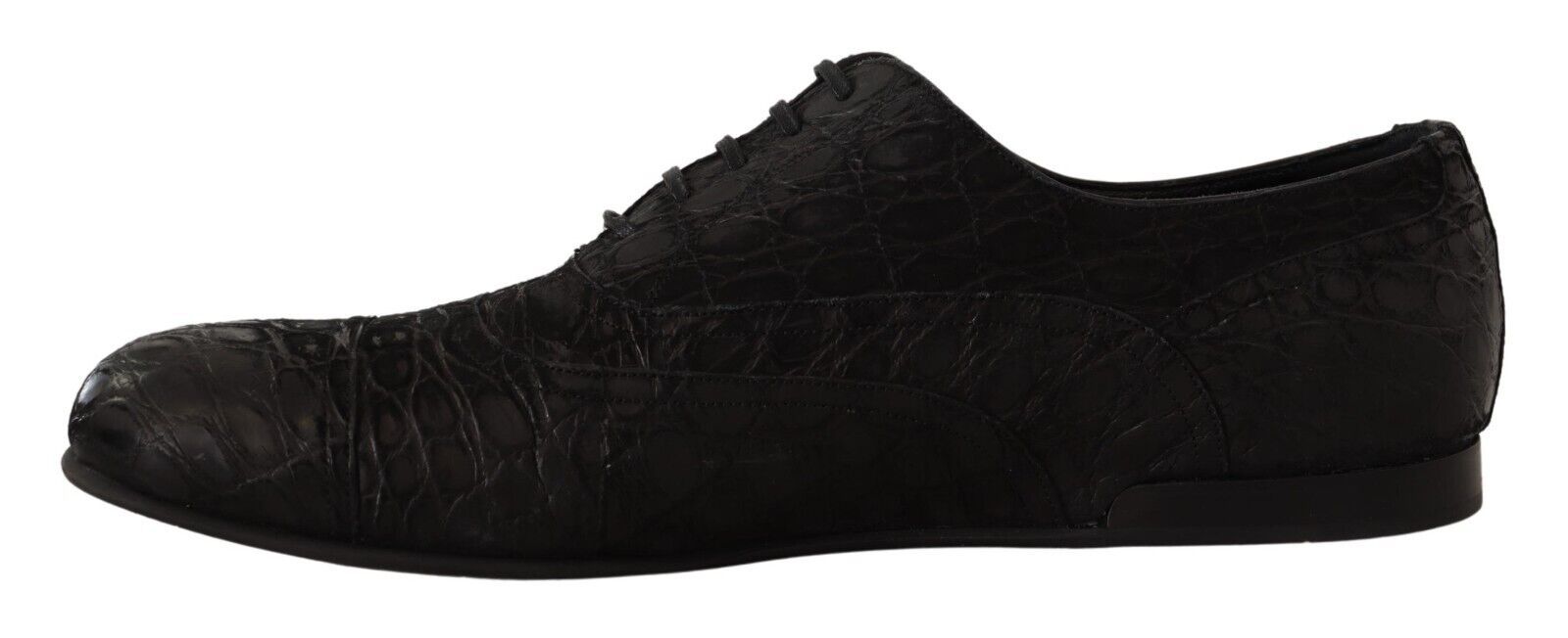 Dolce & Gabbana Black Caiman Leather Mens Oxford Shoes - SMARTMARTNZ