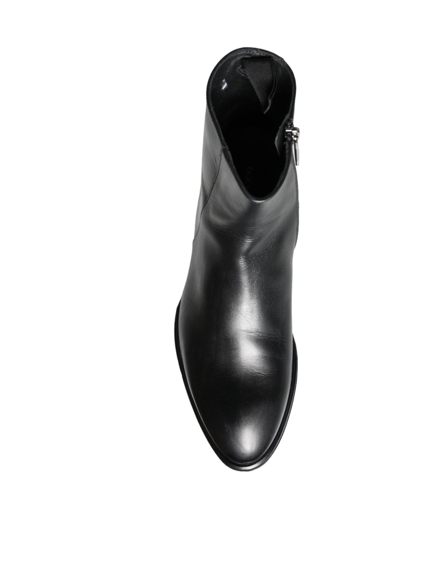 Dolce & Gabbana Black Calf Leather Men Ankle Boots Men Shoes - SMARTMARTNZ